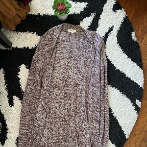 Garage Purple/White Knit Cardigan